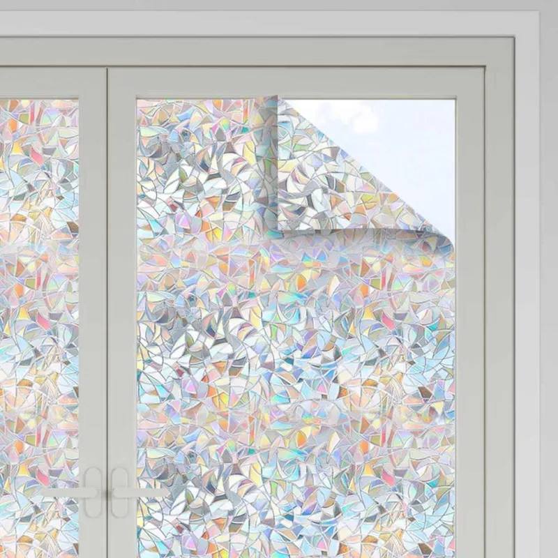 Elektrostatinė langų plėvelė Skaidrus 90 x 2000 cm PVC
