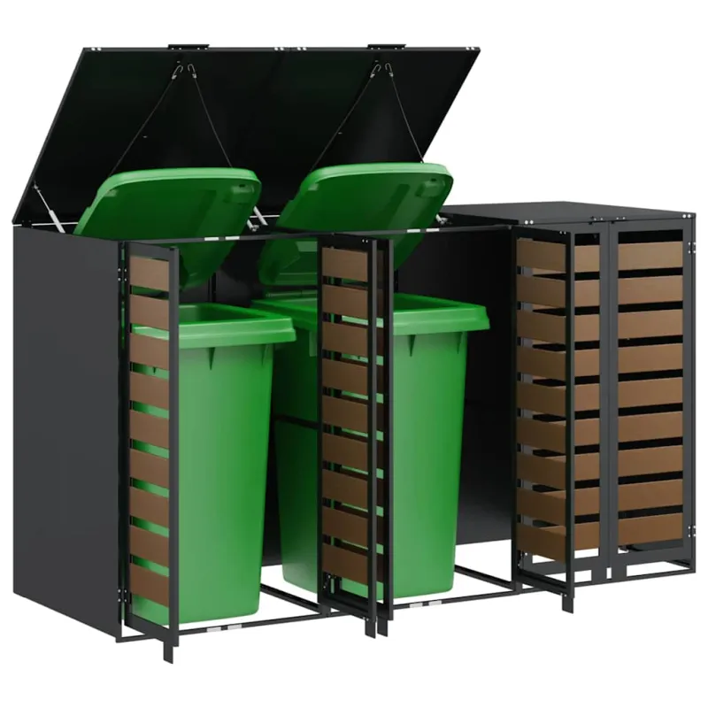 Rato konteinerių laikymas 3 konteineriams 340 x 77.5 x 115.5 cm