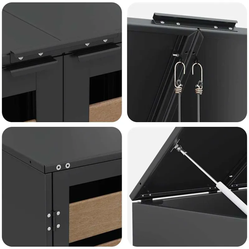 Rato konteinerių laikymas 3 konteineriams 340 x 77.5 x 115.5 cm