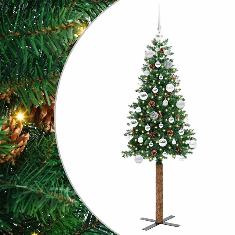 Lieknas Kalėdų eglutė Žalia 150 cm PVC ir kietasis pušų medis