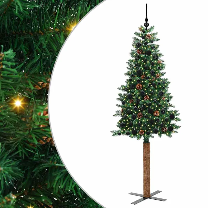 Lieknas Kalėdų eglutė Žalia 210 cm PVC ir kietasis pušų medis