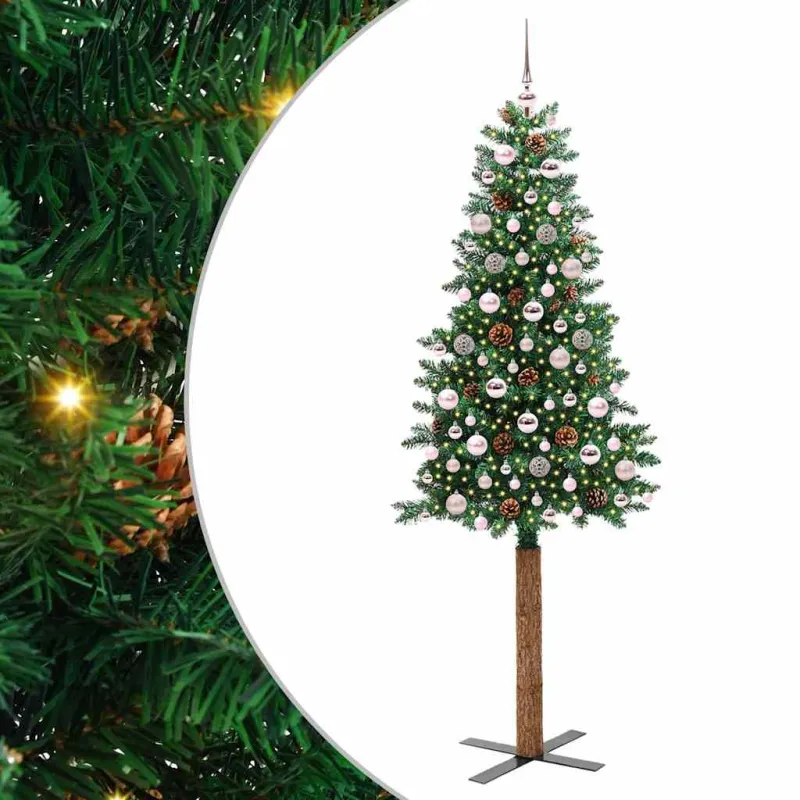 Lieknas Kalėdų eglutė Žalia 210 cm PVC ir kietasis pušų medis