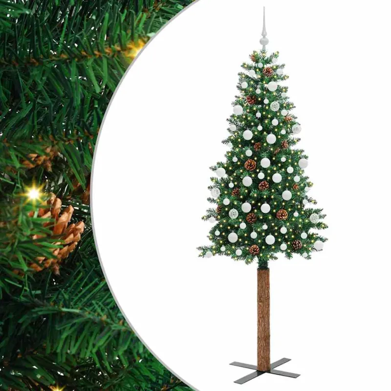Lieknas Kalėdų eglutė Žalia 210 cm PVC ir kietasis pušų medis