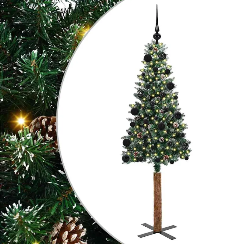 Lieknas Kalėdų eglutė Žalia 150 cm PVC ir kietasis pušų medis