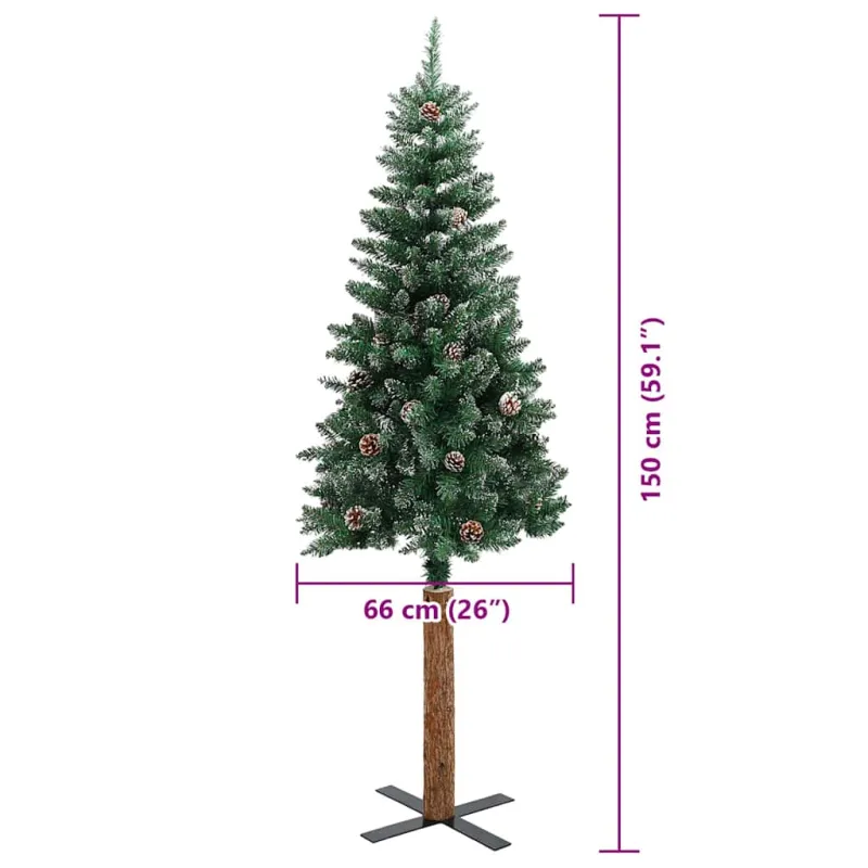 Lieknas Kalėdų eglutė Žalia 150 cm PVC ir kietasis pušų medis