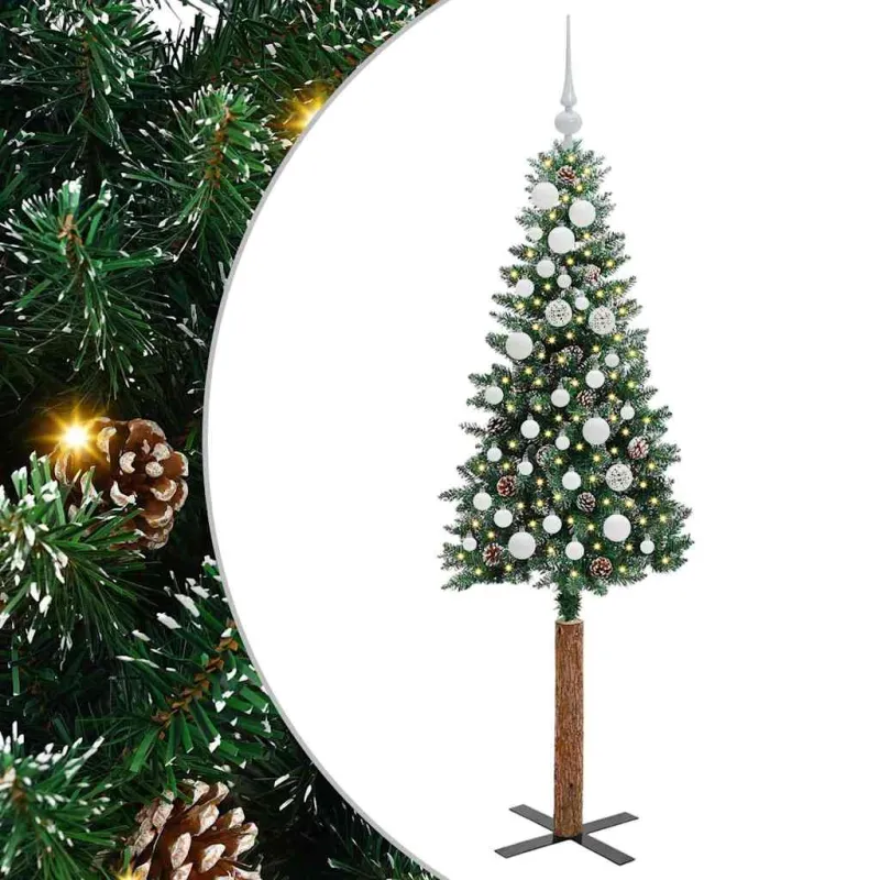 Lieknas Kalėdų eglutė Žalia 150 cm PVC ir kietasis pušų medis