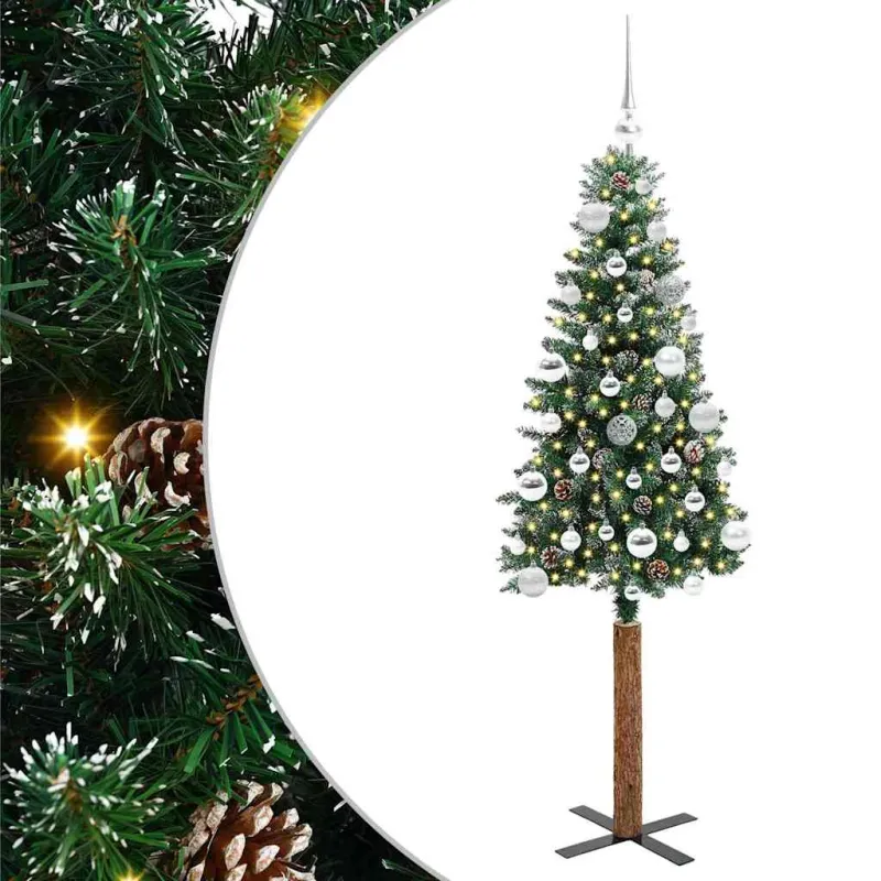 Lieknas Kalėdų eglutė Žalia 150 cm PVC ir kietasis pušų medis