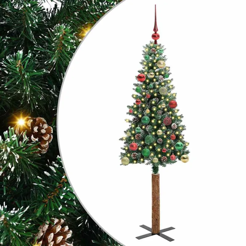 Lieknas Kalėdų eglutė Žalia 150 cm PVC ir kietasis pušų medis