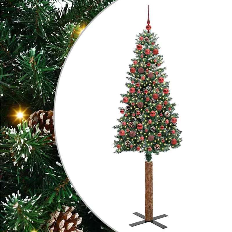 Lieknas Kalėdų eglutė Žalia 180 cm PVC ir kietasis pušų medis
