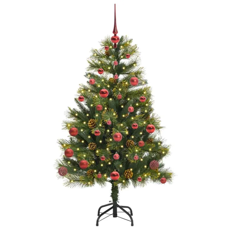Dirbtinis sulankstomas kalėdų medis su kankorėžiais 150 cm