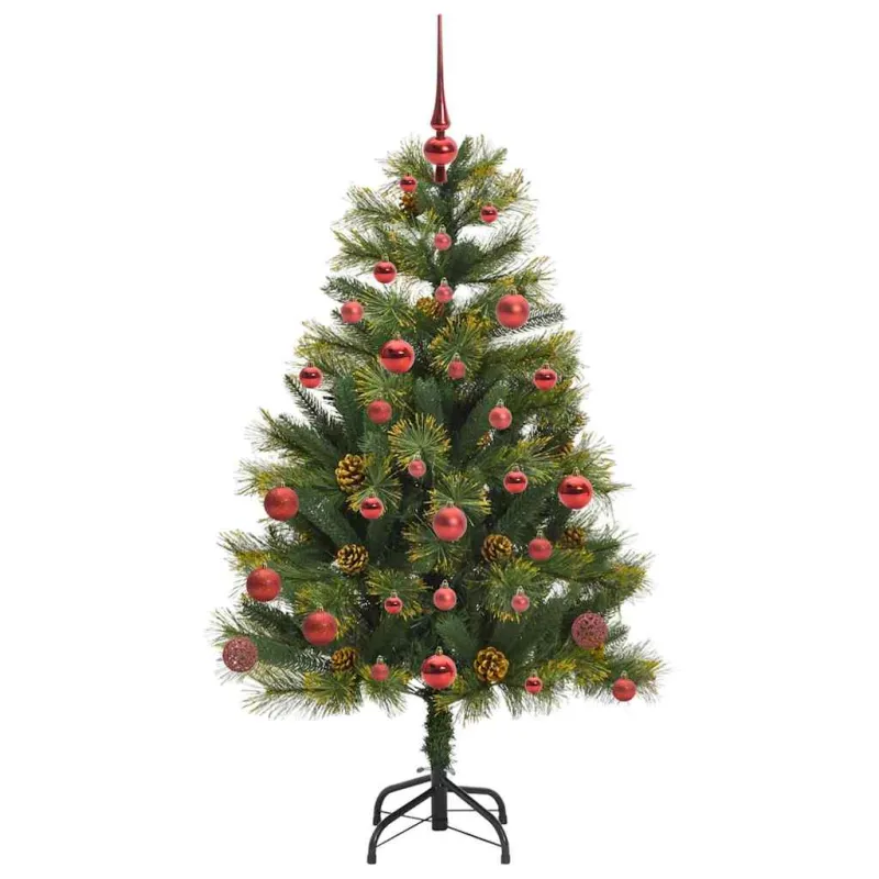 Dirbtinis sulankstomas kalėdų medis su kankorėžiais 150 cm