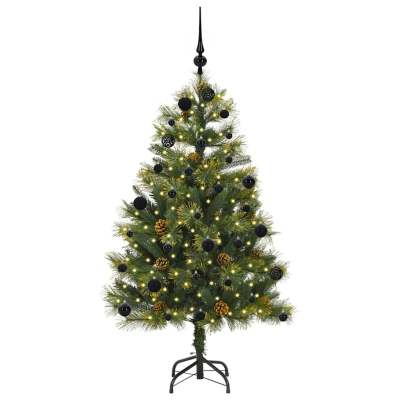 Dirbtinis sulankstomas kalėdų medis su kankorėžiais 150 cm