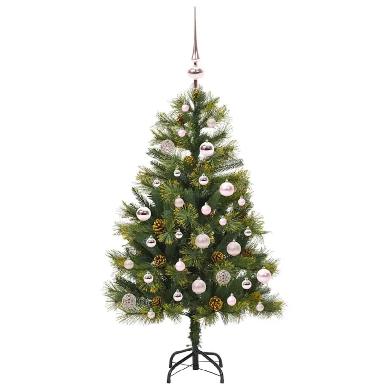 Dirbtinis sulankstomas kalėdų medis su kankorėžiais 150 cm