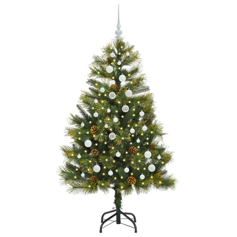 Dirbtinis sulankstomas kalėdų medis su kankorėžiais 150 cm