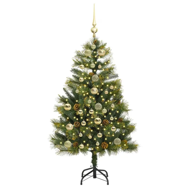 Dirbtinis sulankstomas kalėdų medis su kankorėžiais 150 cm