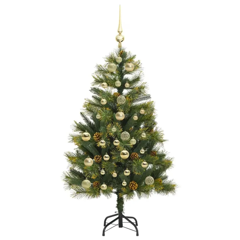 Dirbtinis sulankstomas kalėdų medis su kankorėžiais 150 cm