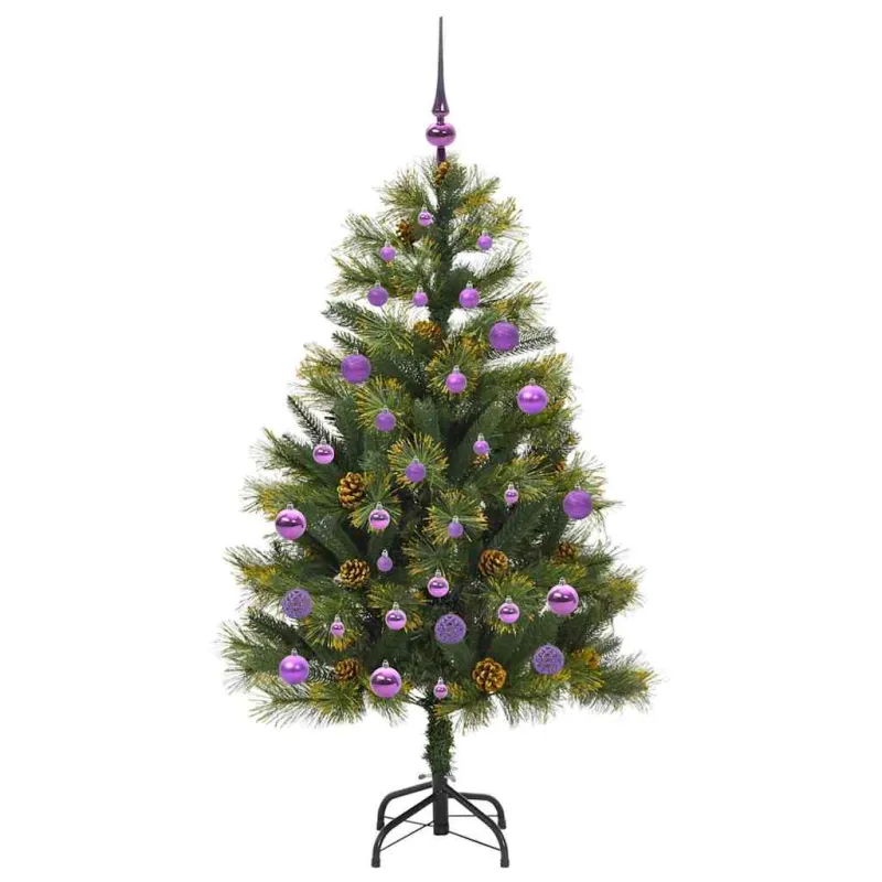 Dirbtinis sulankstomas kalėdų medis su kankorėžiais 150 cm