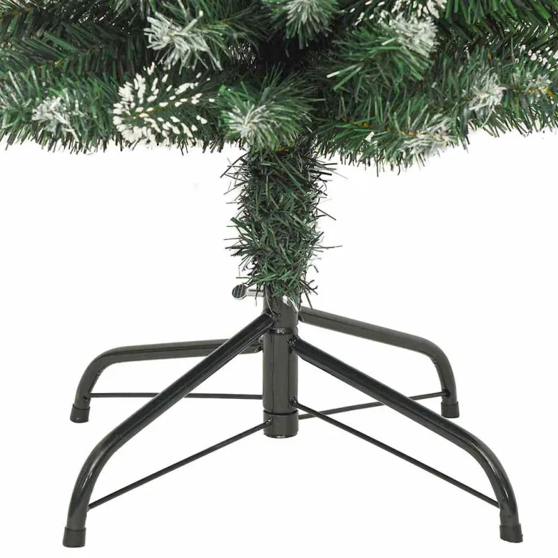 Dirbtinis lieknas Kalėdų medis su 150 LED Žalia ir balta 120 cm