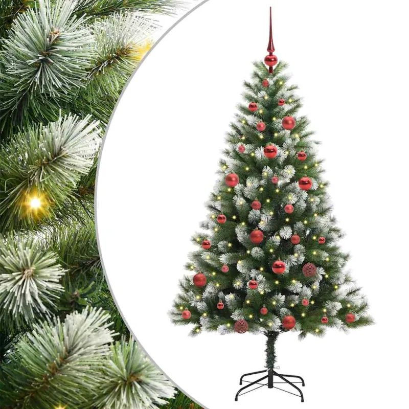 Dirbtinis Lankstus Kalėdų medis su paminkštintu sniegu 150 cm