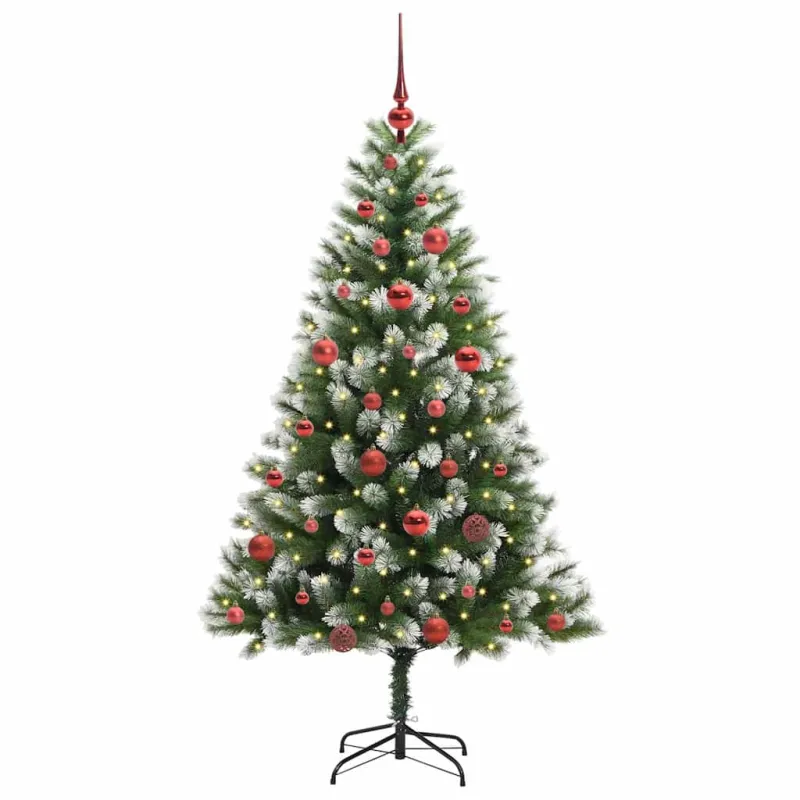 Dirbtinis Lankstus Kalėdų medis su paminkštintu sniegu 150 cm