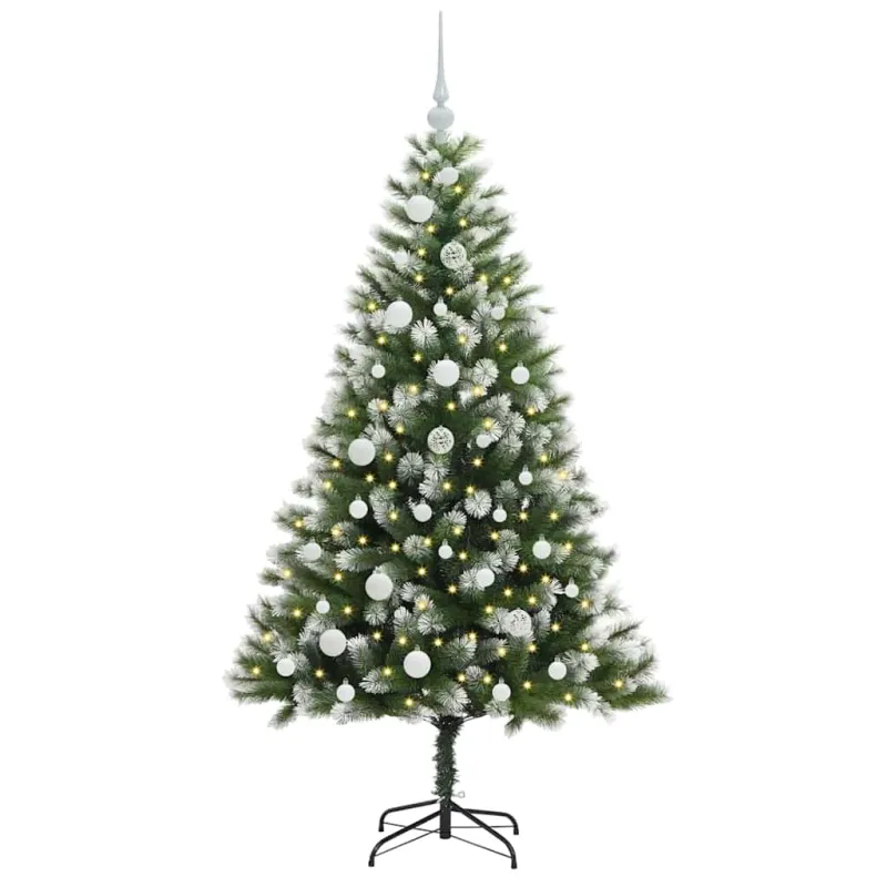 Dirbtinis Lankstus Kalėdų medis su paminkštintu sniegu 150 cm