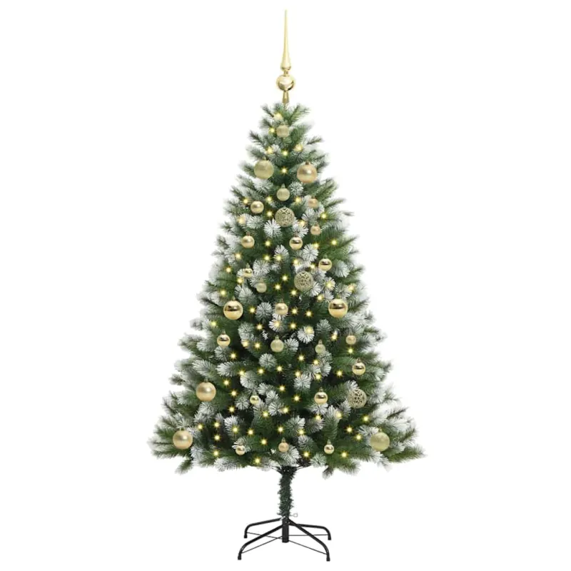 Dirbtinis Lankstus Kalėdų medis su paminkštintu sniegu 150 cm