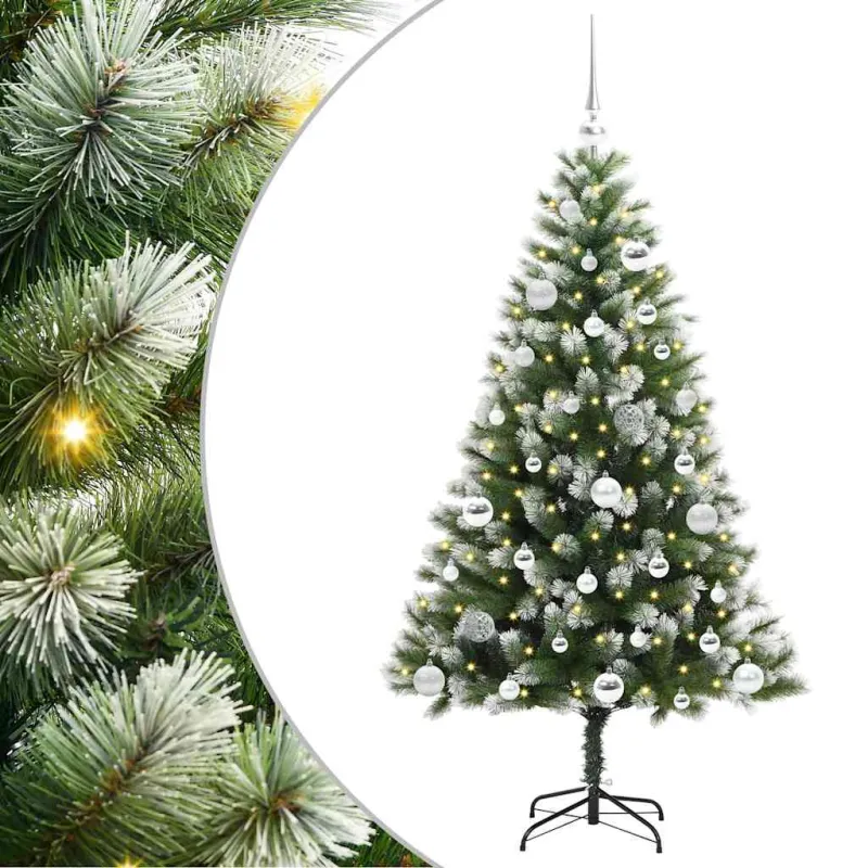 Dirbtinis Lankstus Kalėdų medis su paminkštintu sniegu 150 cm