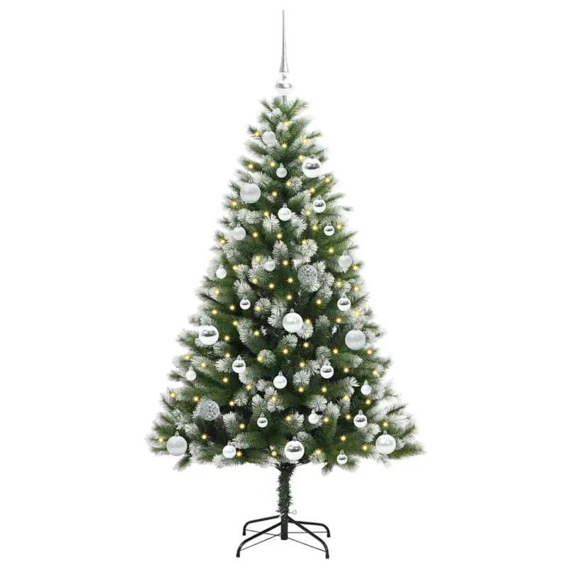 Dirbtinis Lankstus Kalėdų medis su paminkštintu sniegu 150 cm