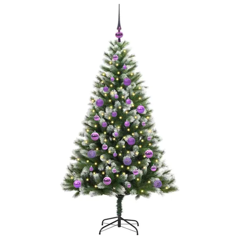 Dirbtinis Lankstus Kalėdų medis su paminkštintu sniegu 150 cm