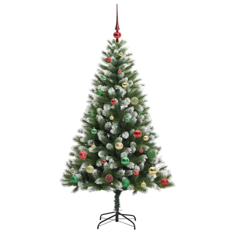 Dirbtinis Lankstus Kalėdų medis su paminkštintu sniegu 150 cm