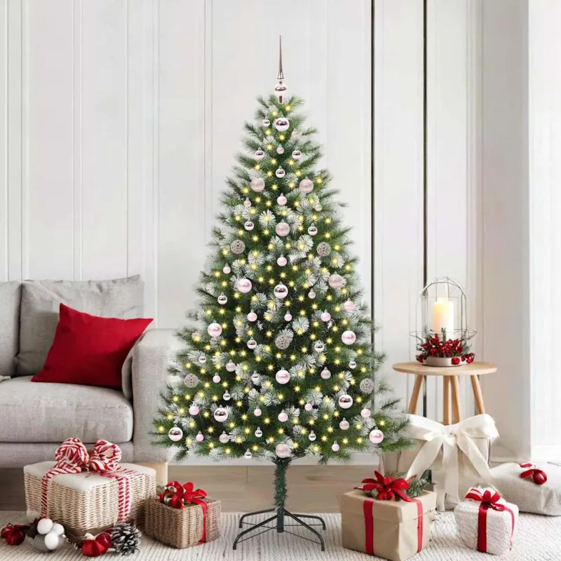 Dirbtinis Lankstus Kalėdų medis su paminkštintu sniegu 180 cm