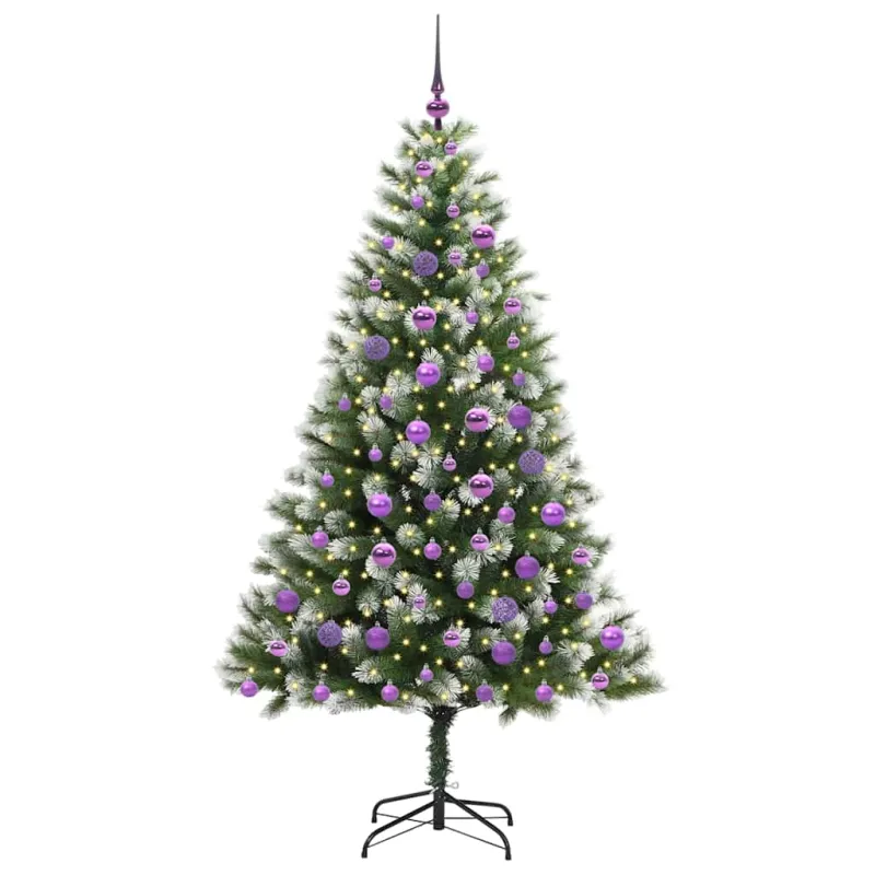 Dirbtinis Lankstus Kalėdų medis su paminkštintu sniegu 180 cm