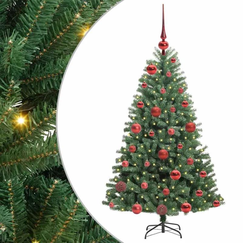 Dirbtinė Sulankstoma Kalėdų Eglutė Žalia 120 cm PVC ir metalas