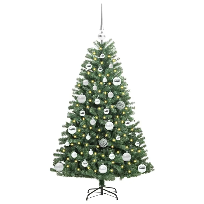 Dirbtinė Sulankstoma Kalėdų Eglutė Žalia 120 cm PVC ir metalas