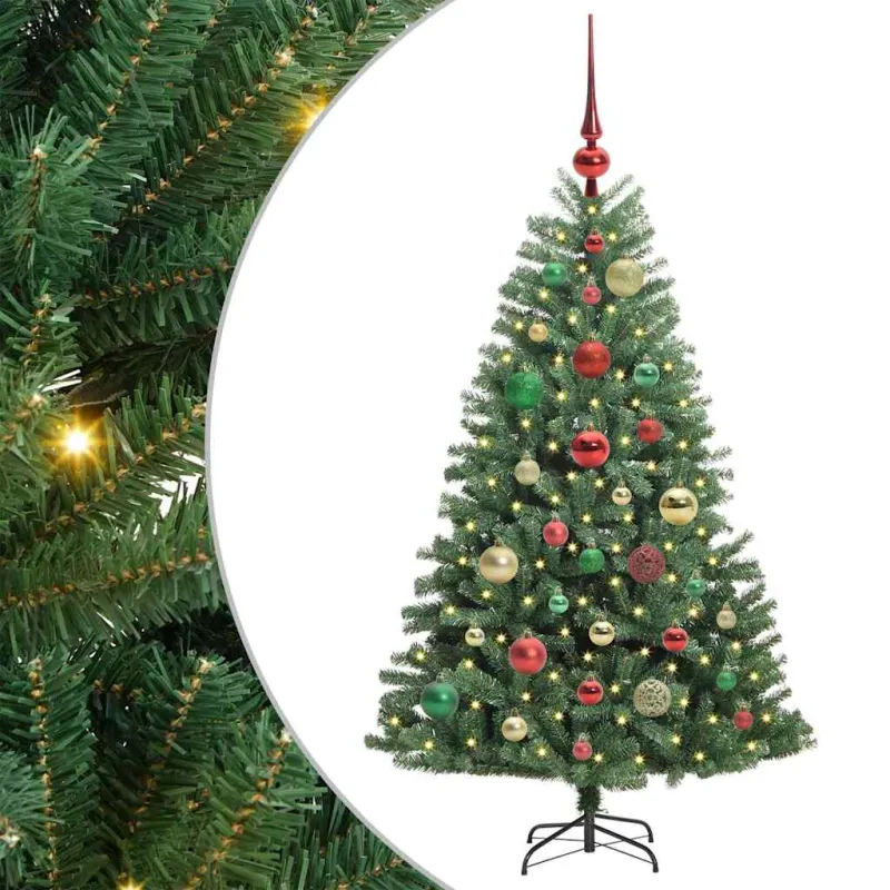 Dirbtinė Sulankstoma Kalėdų Eglutė Žalia 120 cm PVC ir metalas