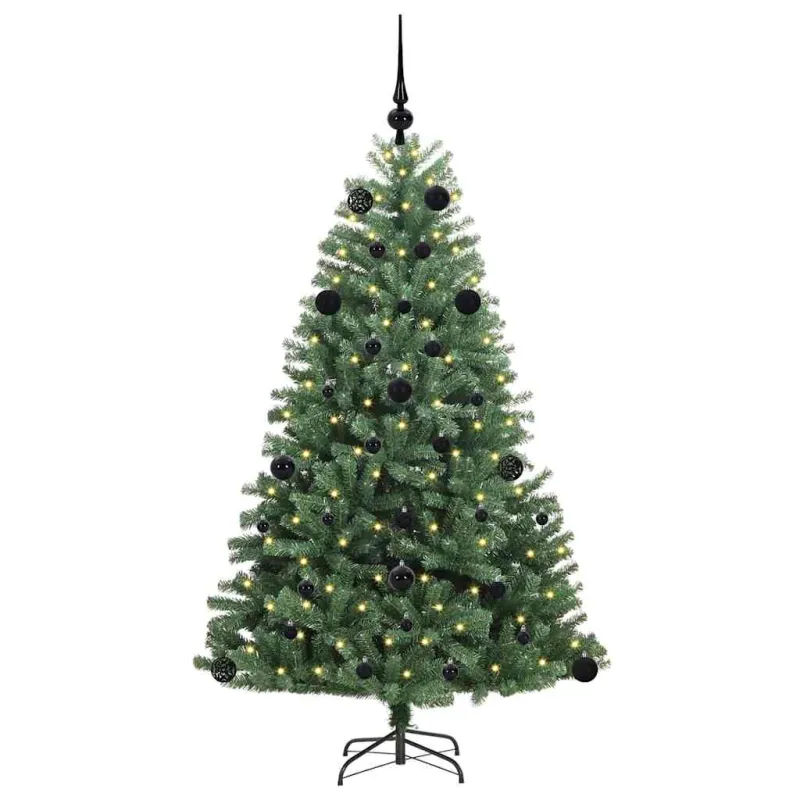 Dirbtinė Sulankstoma Kalėdų Eglutė Žalia 150 cm PVC ir metalas