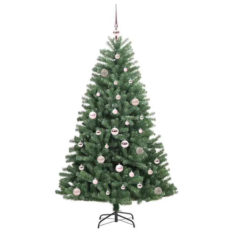 Dirbtinė Sulankstoma Kalėdų Eglutė Žalia 150 cm PVC ir metalas
