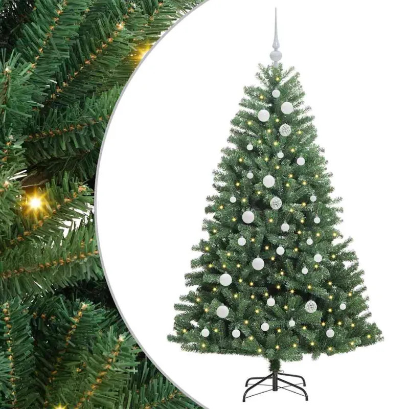 Dirbtinė Sulankstoma Kalėdų Eglutė Žalia 150 cm PVC ir metalas