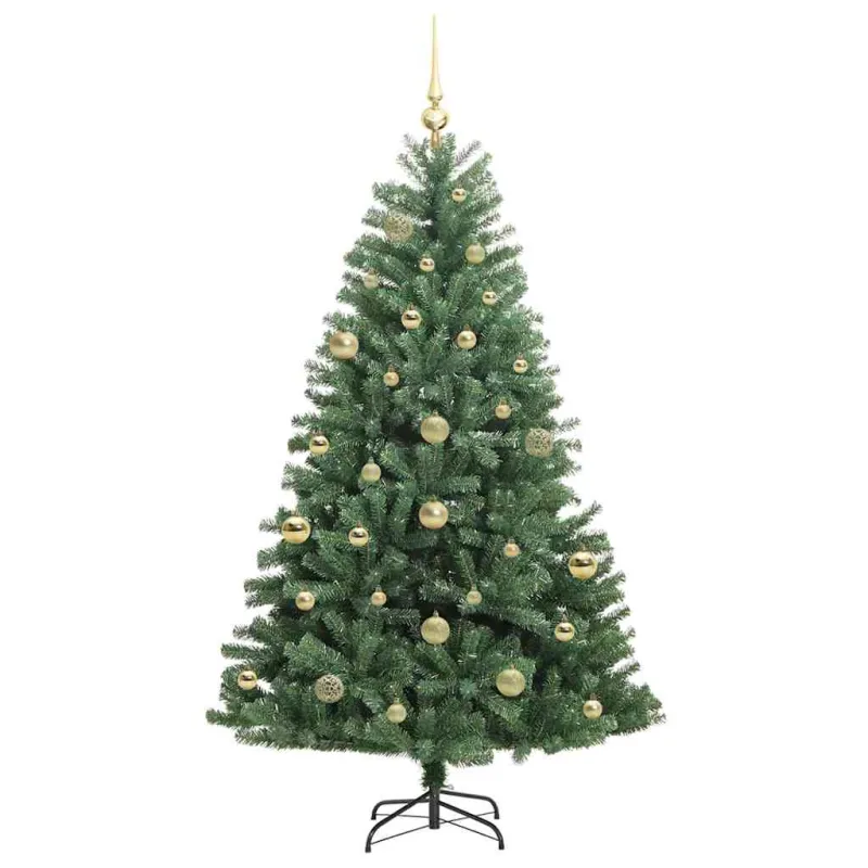 Dirbtinė Sulankstoma Kalėdų Eglutė Žalia 150 cm PVC ir metalas