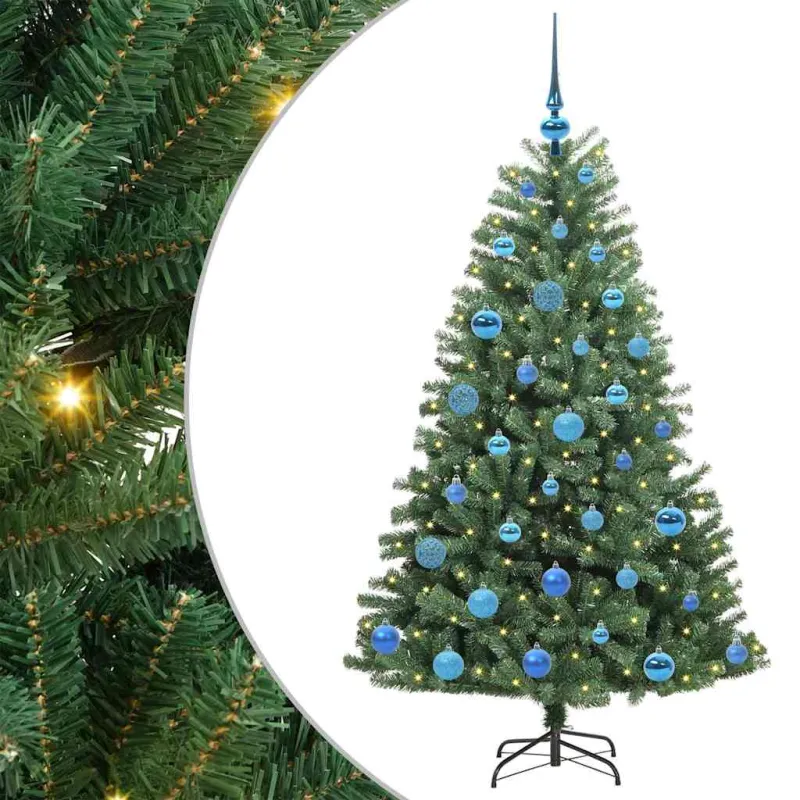 Dirbtinė Sulankstoma Kalėdų Eglutė Žalia 150 cm PVC ir metalas