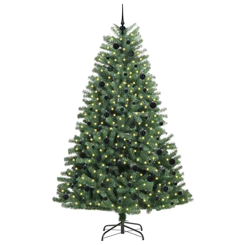 Dirbtinė Sulankstoma Kalėdų Eglutė Žalia 240 cm PVC ir metalas