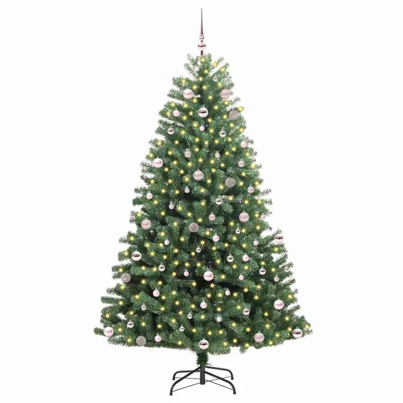 Dirbtinė Sulankstoma Kalėdų Eglutė Žalia 240 cm PVC ir metalas