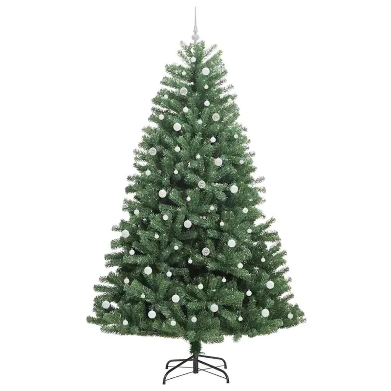 Dirbtinė Sulankstoma Kalėdų Eglutė Žalia 240 cm PVC ir metalas