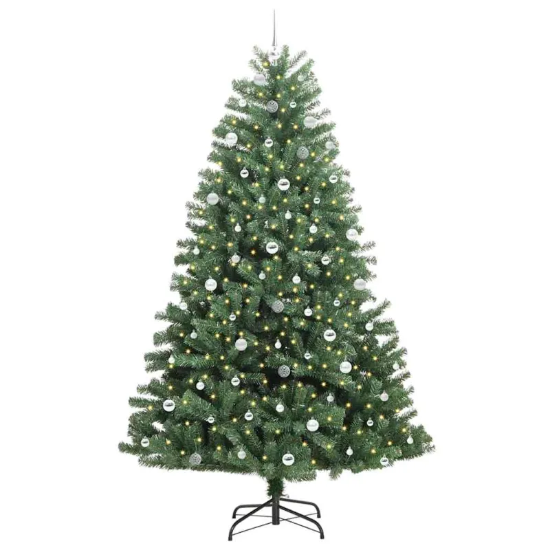 Dirbtinė Sulankstoma Kalėdų Eglutė Žalia 240 cm PVC ir metalas