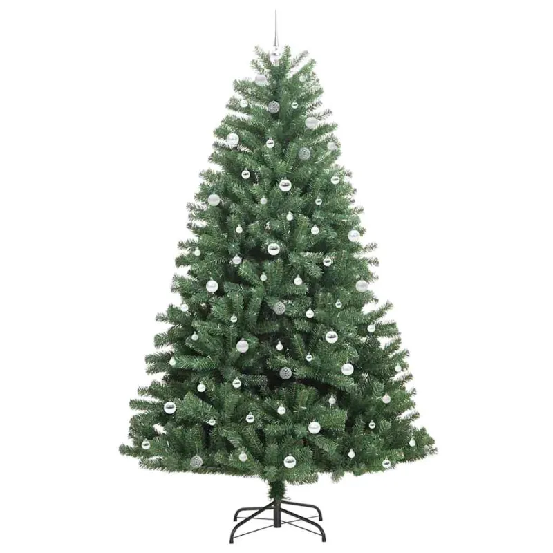 Dirbtinė Sulankstoma Kalėdų Eglutė Žalia 240 cm PVC ir metalas