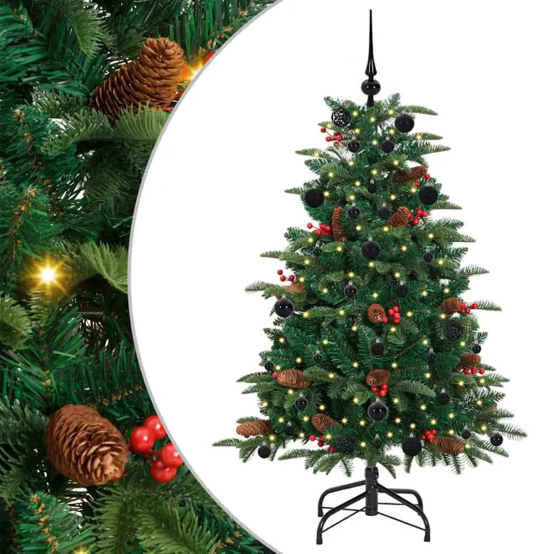 Dirbtinė Kalėdų eglutė Žalia 150 cm PVC ir Metalas ir Plastikas