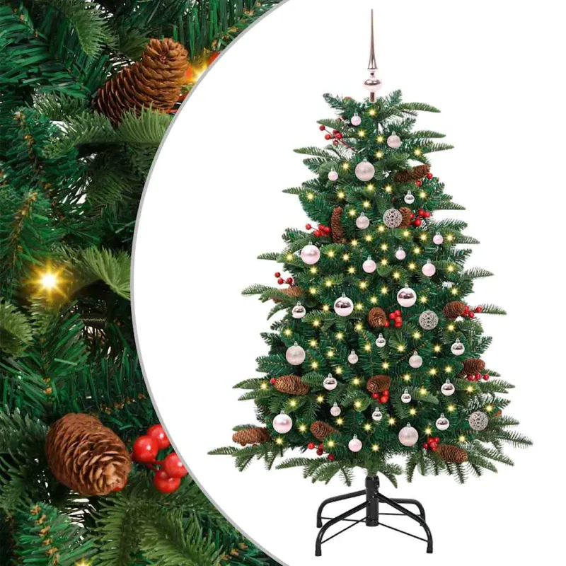 Dirbtinė Kalėdų eglutė Žalia 150 cm PVC ir Metalas ir Plastikas