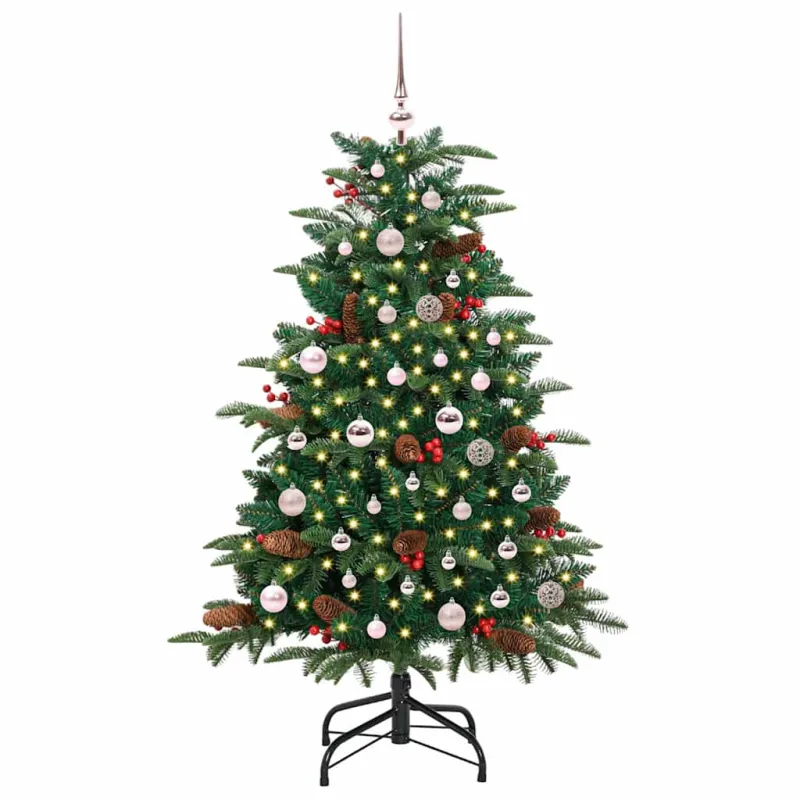 Dirbtinė Kalėdų eglutė Žalia 150 cm PVC ir Metalas ir Plastikas