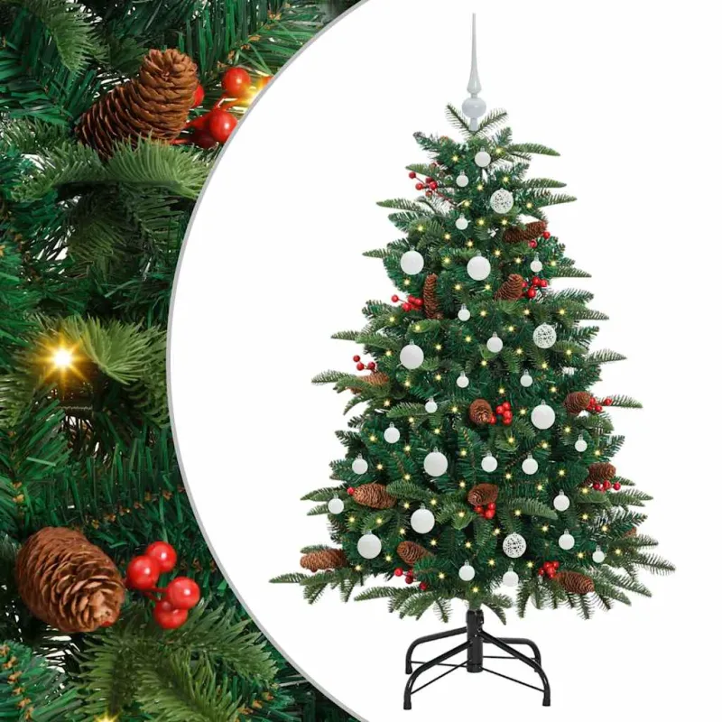 Dirbtinė Kalėdų eglutė Žalia 150 cm PVC ir Metalas ir Plastikas
