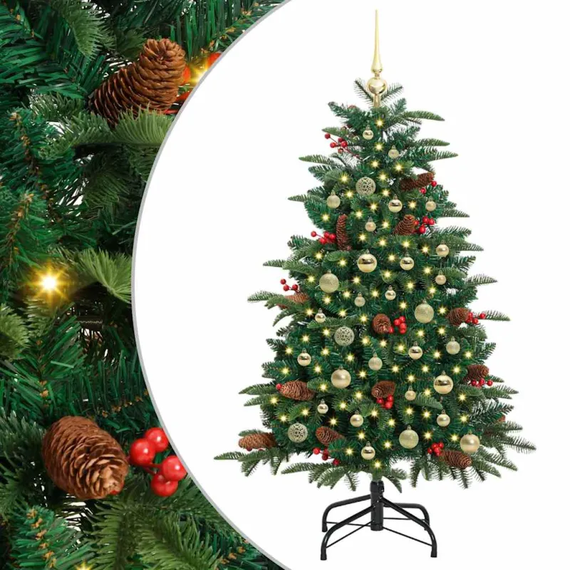 Dirbtinė Kalėdų eglutė Žalia 150 cm PVC ir Metalas ir Plastikas
